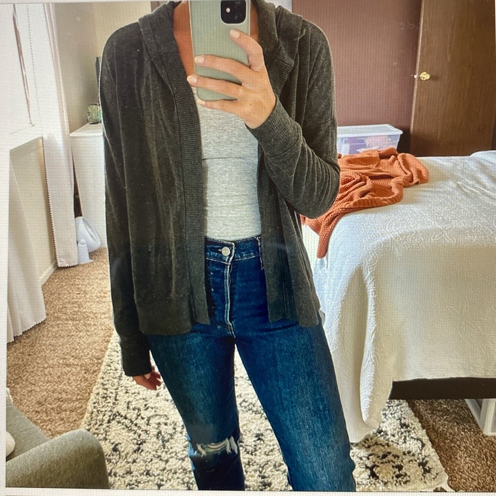 Open Front Sweatshirt - Picture 2 of 5